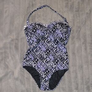 Swimsuits For All Black and Purple Kids One Piece